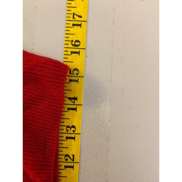 Red Studio Works Red Top Pullover Womens Turtleneck Sweater Medium - Picture 7 of 8